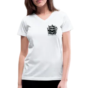 Black Logo Women's V-Neck Tee