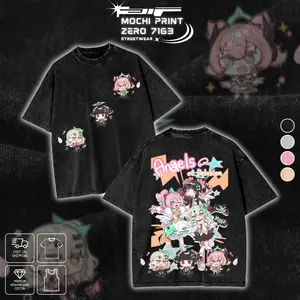 Sunna Aria Nangong Yu Angels of Delusion Graphic T-shirt Zenless Zone Zero ZZZ Game Crewneck Sweatshirt Hoodie Tank Top Streetwear 100% Cotton Oversized Gacha Game Fan Gift Heavyweight Aesthetic Washed Print Unisex Top