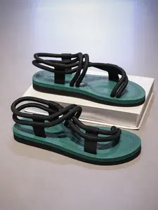 Men's Comfortable Casual Sandals, Strap Sandals, Slip-On Woven Rope Design, Vintage British Style, Soft Fisherman Shoes, All Season Use, Unisex