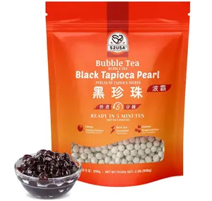 52USA Boba Tapioca Pearls 2.2LB, Fresh Bubble Tea Pearl, Quick Cook Black Plearls for Milk Tea, Smoothies, Desserts and Drinks-Ready in 5 Minutes