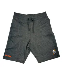 Men's Charcoal Lightning Embroidered Fleece Shorts