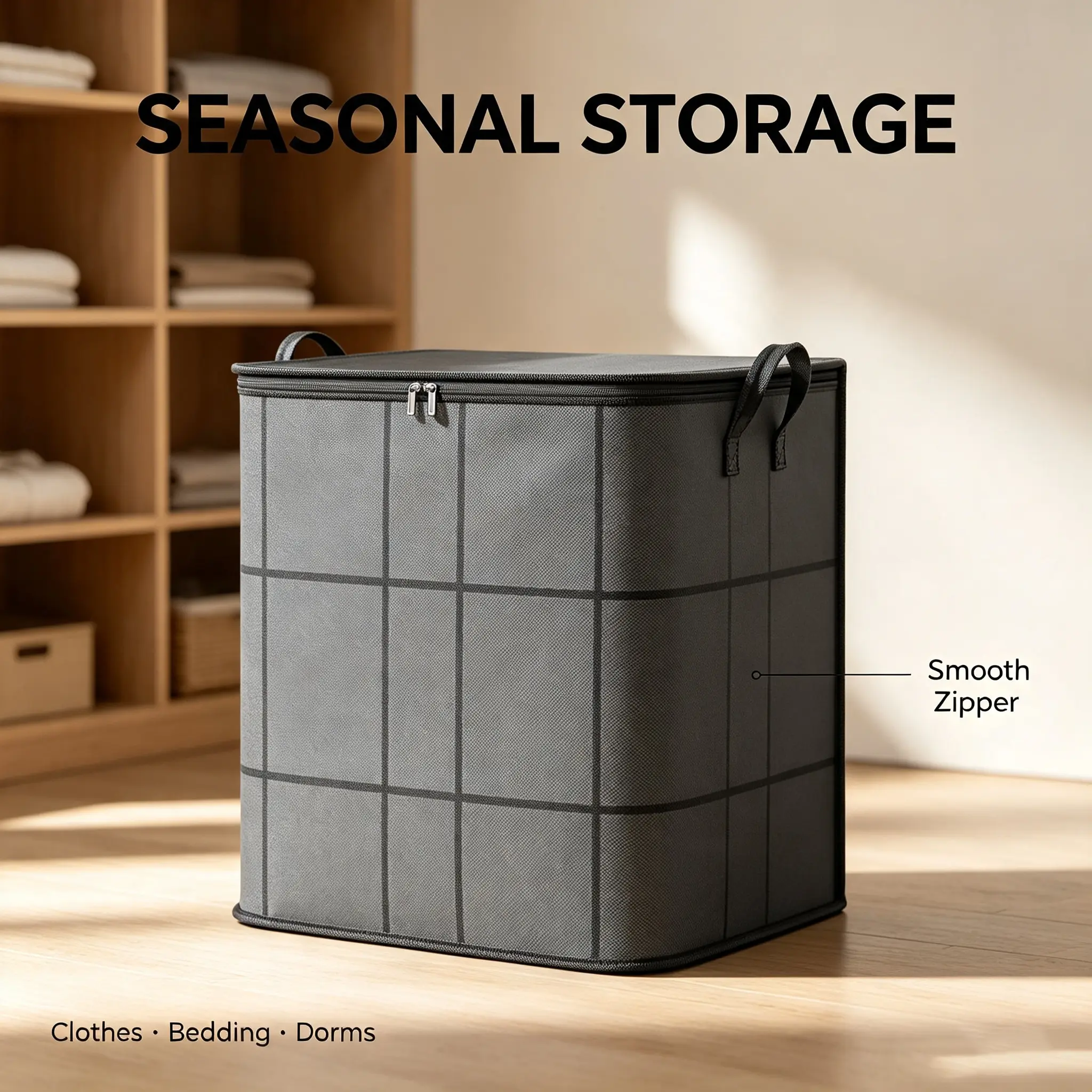 Household Non Woven Storage Bag Spacious Capacity Dust Moisture Resistant For Seasonal Storage Moving Dormitory Toy Organization