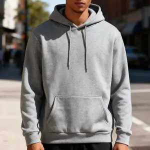 Holafish Mens Hoodies Pullover Unisex Plain Preppy Hoodie Streetwear Versatile Solid color Hooded Sweatshirt  H71
