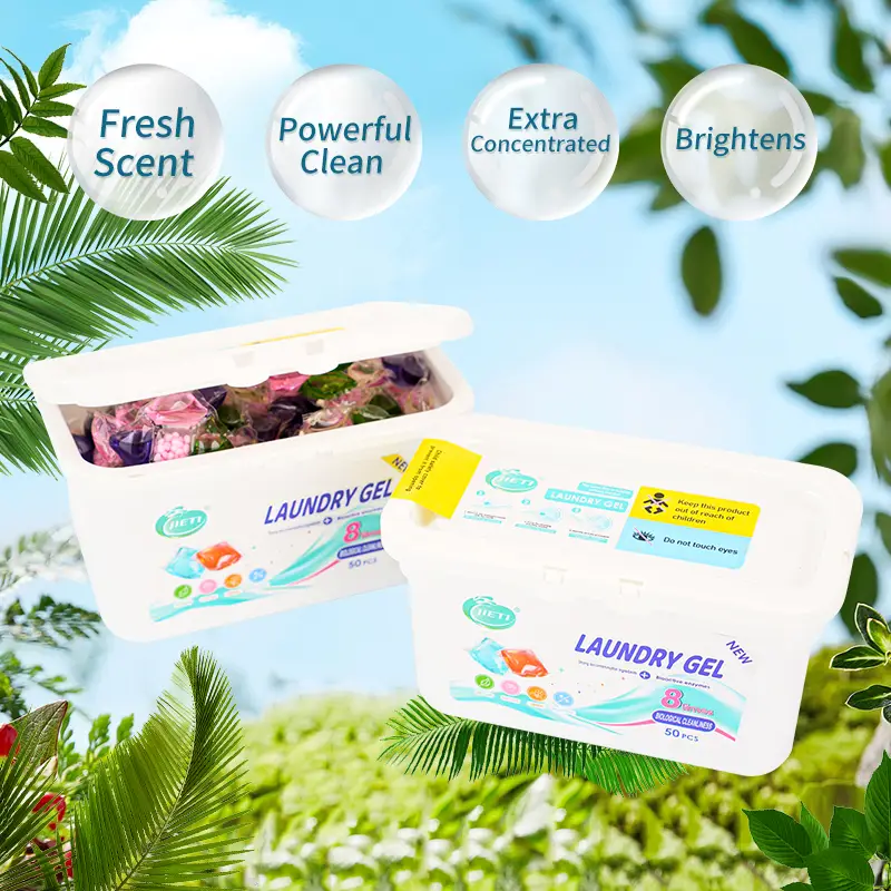 5-in-1 Laundry Pods, Total 50 Count, High Efficiency, Ultra Concentrate with Powerful Stain Lifter Technology, Odor Fighter, Color Protector, Fabric S