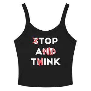 Top a Twink (Stop and Think) micro-rib tank top