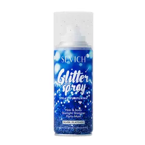 SEVICH Glitter Spray for Hair, Face & Body – Sparkling Shimmer, Waterproof, Easy to Remove, Festival Party Essential,4th of July Independence Day Party Accessories and Face Painting
