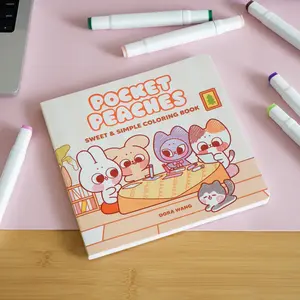 Pocket Peaches Sweet & Simple Coloring Book by Dora Wang
