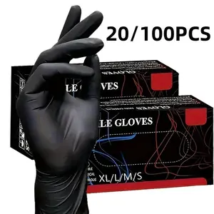 20/100pcs Disposable PVC Gloves, Home Cleaning Gloves, One-Use Clean Gloves, Kitchen & Household Cleaning Tools, Multiple Quantities