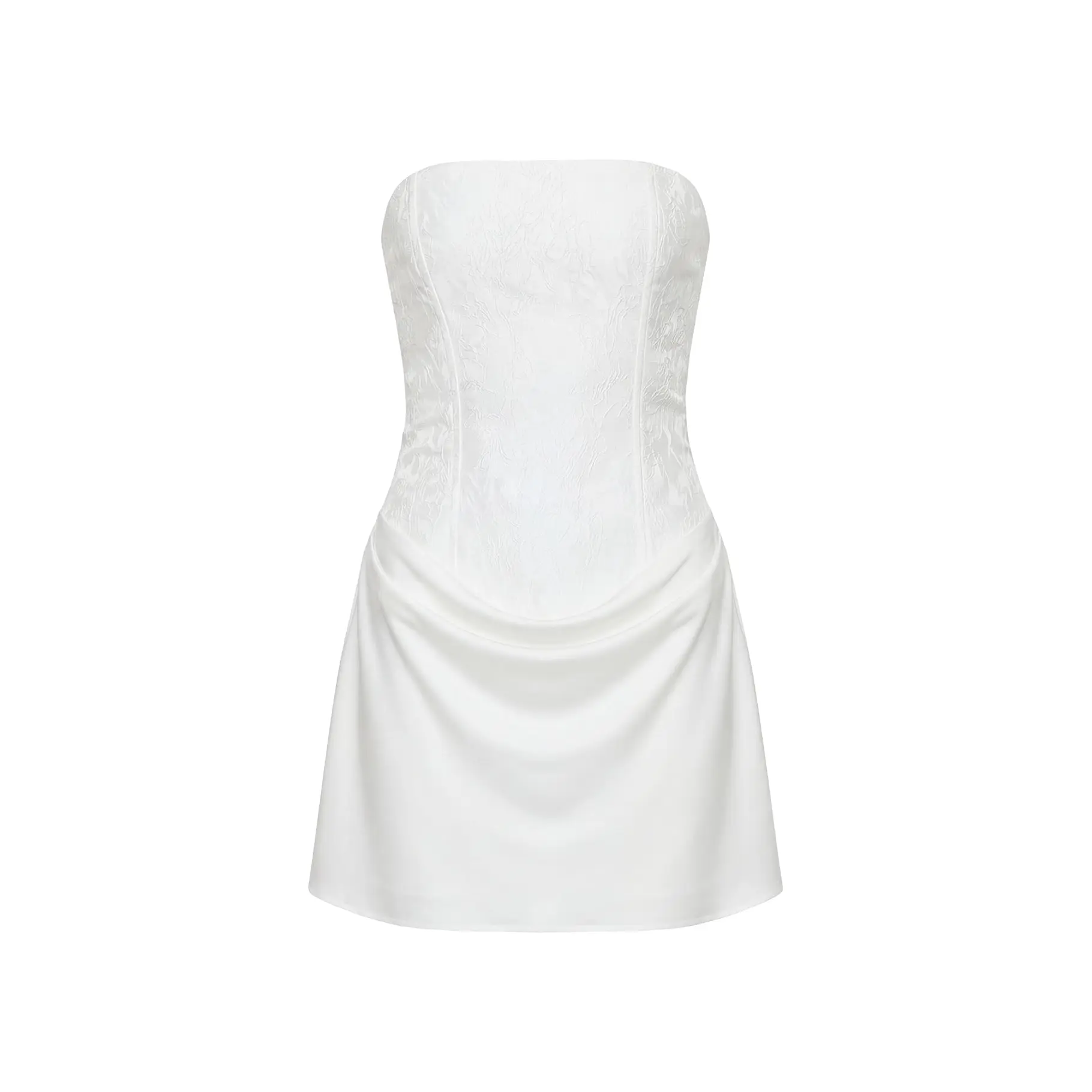 eyelet mini dress Cottage Charm Eyelet Mini Dress in White | Size: L | Knit Fabric/Woven Fabric