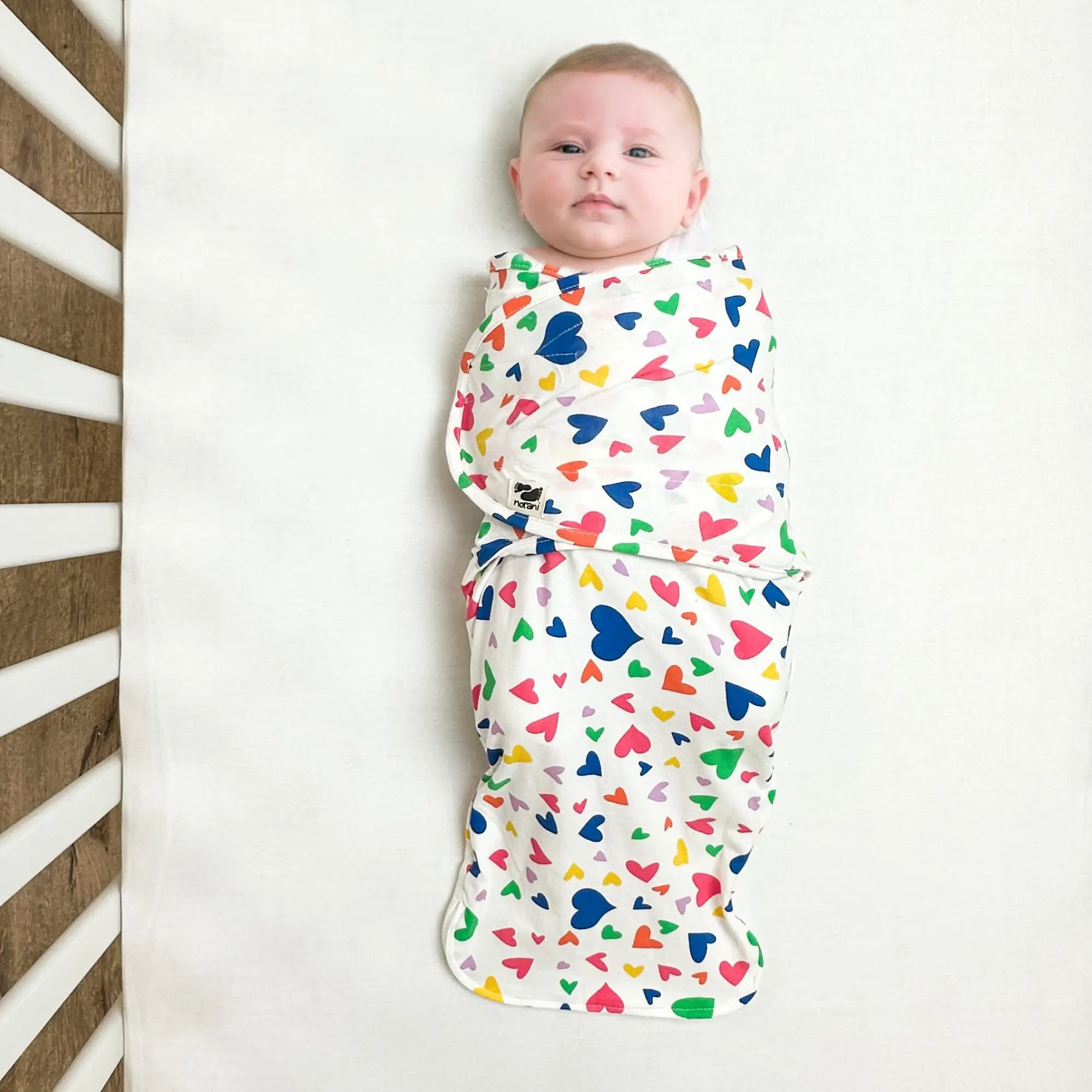 Snugababe Swaddle™ Sleep Pod - Colorful Hearts