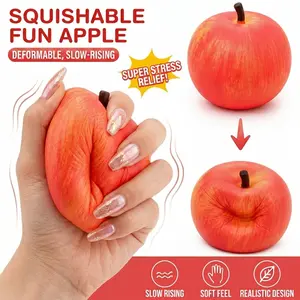 Apple Slushie Squishy Fidget Toy, Crunchy Moldable Non-Rebound Sensory Stress Reliever for Medium Grip Strength & Hand Therapy,slow rising squishy,slime,