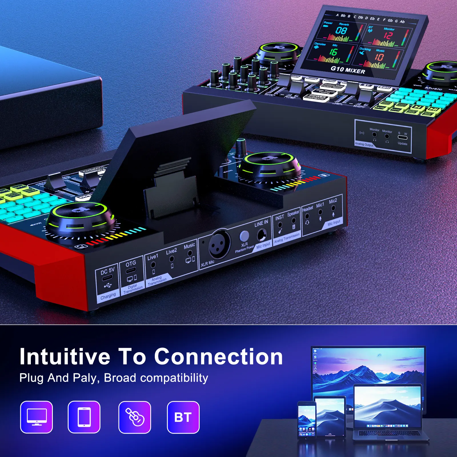 Tenlamp G10-PK Pro (Cantilever) Mixer Sound Card Kit , Upgraded