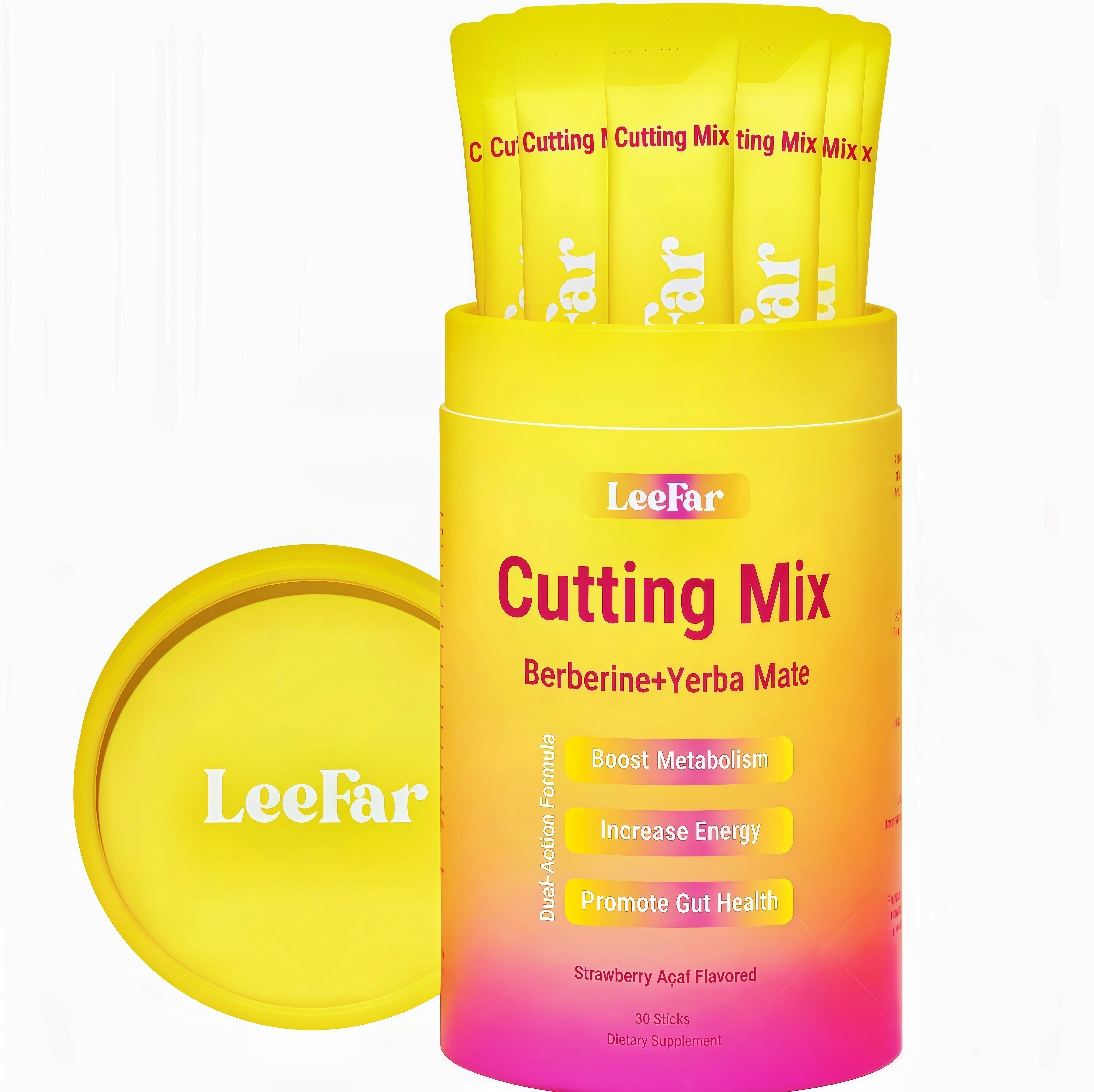 LeeFar Cutting Drink Mix – | RV Strawberry Açaí Flavor – | (30 Servings)