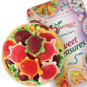 NY Spice Shop Sweet Treasures Gummy Turtle Candy - Colorful Turtle Gummies Candies - Bulk Gummy Snacks for Party Decoration Bonbon Bonbon