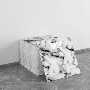 10/20 PCS marble peel-to-stick waterproof PVC shower wall panels, bathroom splash splashes, tiled wall suitable for bedrooms, kitchens, Living Room, 30 cm x 30 cm (ink and white,19.4 square feet)