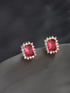 (Earrings) Red brick high-end style