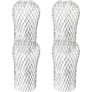 4 Pack Gutter Downspout Guard, Expandable Gutter Guard Aluminum Filter Strainer, Gutter Downspout Protectors, Effective Downspout Filter for Preventing Clogs.