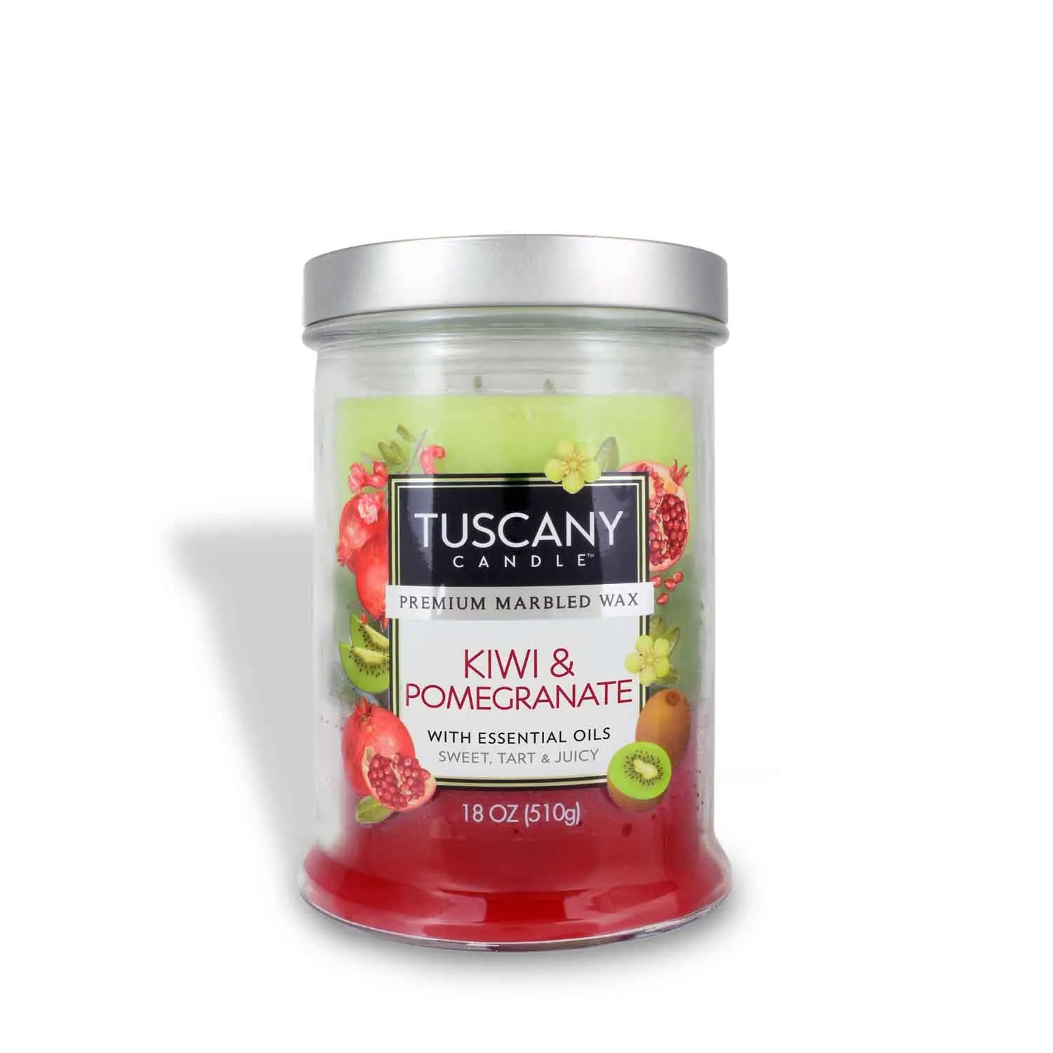 Kiwi & Pomegranate Long-Lasting Scented Jar Candle (18 oz)