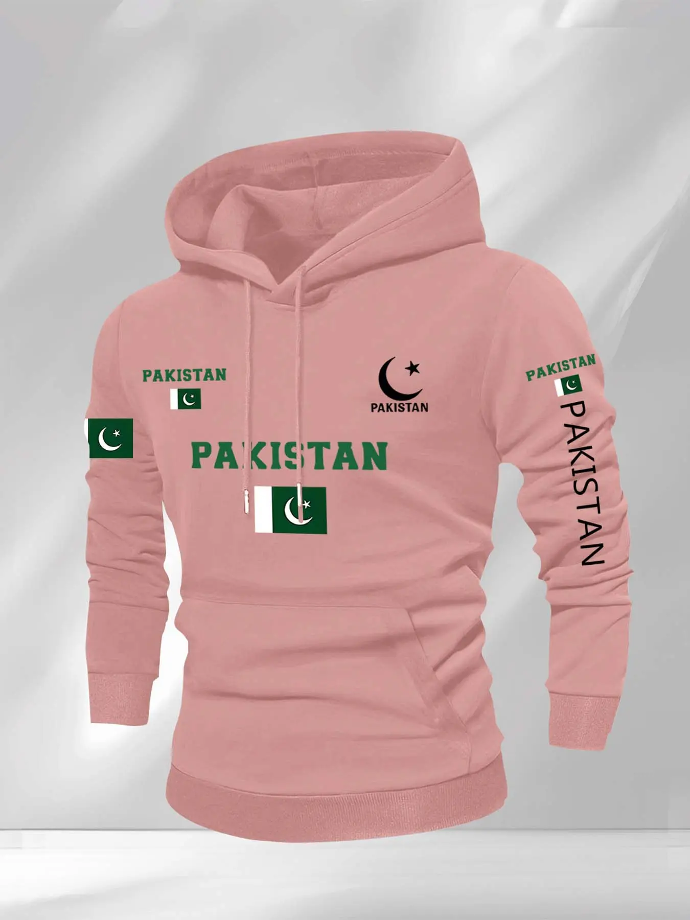 Men's casual fleece hoodie with Pakistani elements