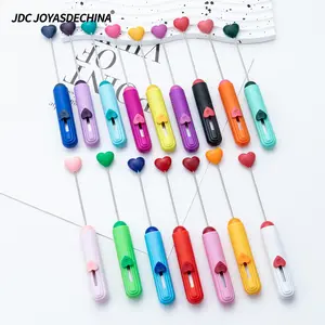 8pcs DIY Heart Beadable Utility Knife, Portable Box Cutter Mini Knife for Students Office Paper Cutting Craft