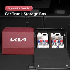 1Pcs Car Trunk Storage Box Large Capacity Tools Organizer Case Accessories For KIA K5 K9 Sorento Ceed Sportage Carnival Stinger Forte Niro Cadenza Soul Cerato EV6 Stonic Cerato Telluride Proceed RIO Borrego Seltos Picanto