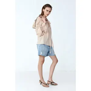 H&M Raw-edge denim shorts