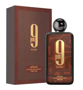 AFNAN 9 PM Elixir EDP for Men 3.4FL.OZ 100ML - Premium Fragrance with Rich Notes of Woody & Fruity Accords