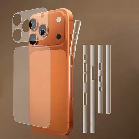 Lens Cutout Base Protection Film Back Film + Side Sticker for iPhone 17 Pro Max 17pro Smartphone Anti-Scratch Transparent Protective Full Screen Protector Mobile Phone Accessories Cellphone Accessory