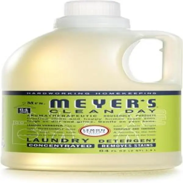 Mr. Meyer's Biodegradable Liquid Laundry Detergent - 64 oz, 64 Loads, Lemon Verbena Essential Oil Infused, Dirt Stain-Fighting Enzymes, Cruelty-Free, Concentrated Detergent Formula, Effective Yet Gentle on Clothes, Clean Light Mild Citrus Fragrance