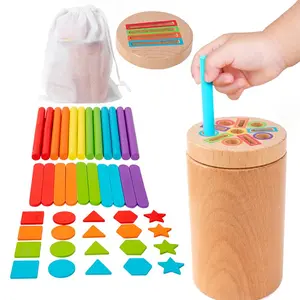 Montessori Wooden Toddler Toys, 3-in-1 Fine Motor Skills Learning Set ,Educational Color Sorting Sensory Toys for 3+ Year ,Teaches Object Permanence & Cause-Effect ,Gifts for Boys & Girls