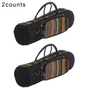 Ethnic Style Padded Gig Bag, 2 Counts/set Small Instrument Storage Bag, Instrument Bags & Cases for Guitar, Bass, Violin, Cello, Mandolin