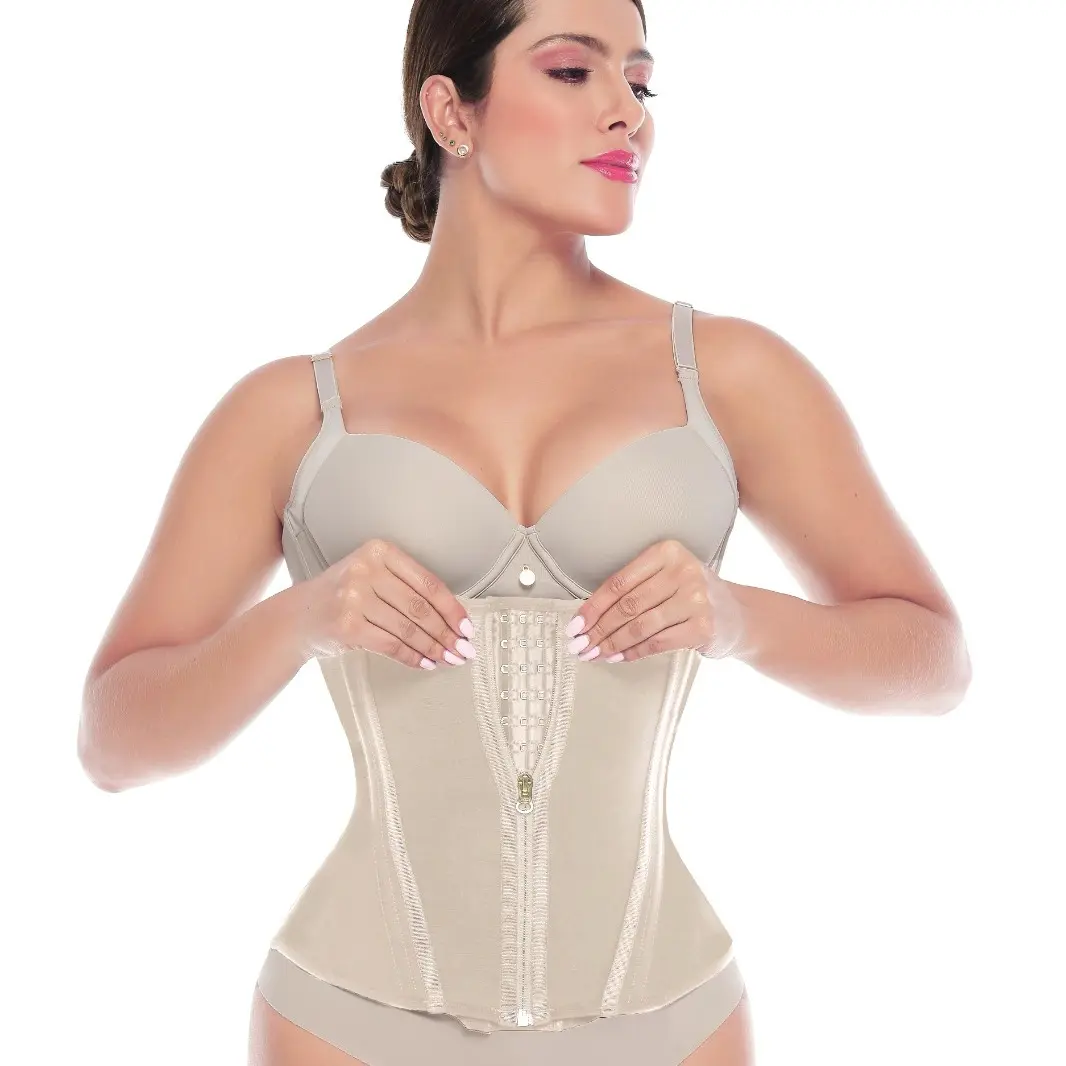 Cinturilla Extreme, 51GG Moda Colombiana Fajas Waist Trainer High Compression, Extreme Waist Trainer, Cinturilla Reloj De Arena, For Everyday Use, Women's Shapewear 3 Hooks and Zipper Colombian high compression