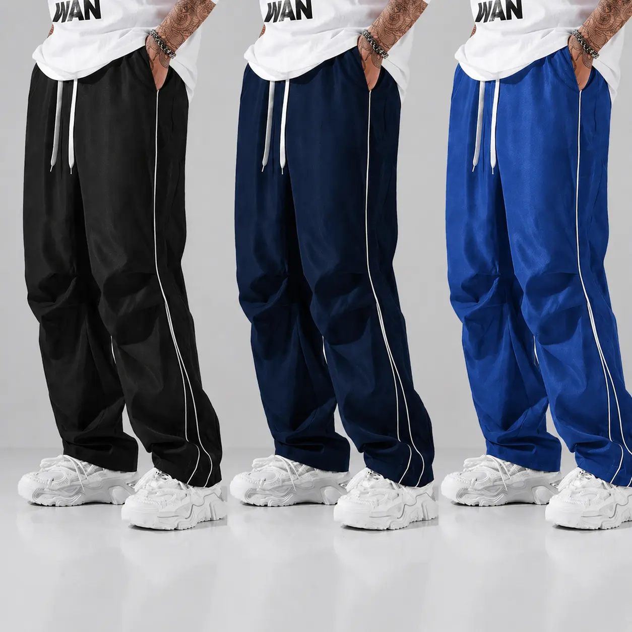 Black + Dark Blue + Blue