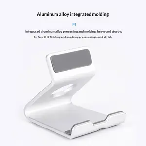 Cross-border metal mobile phone holder, tablet computer desktop support frame, durable and drop-resistant, portable, integrally formed aluminum alloy