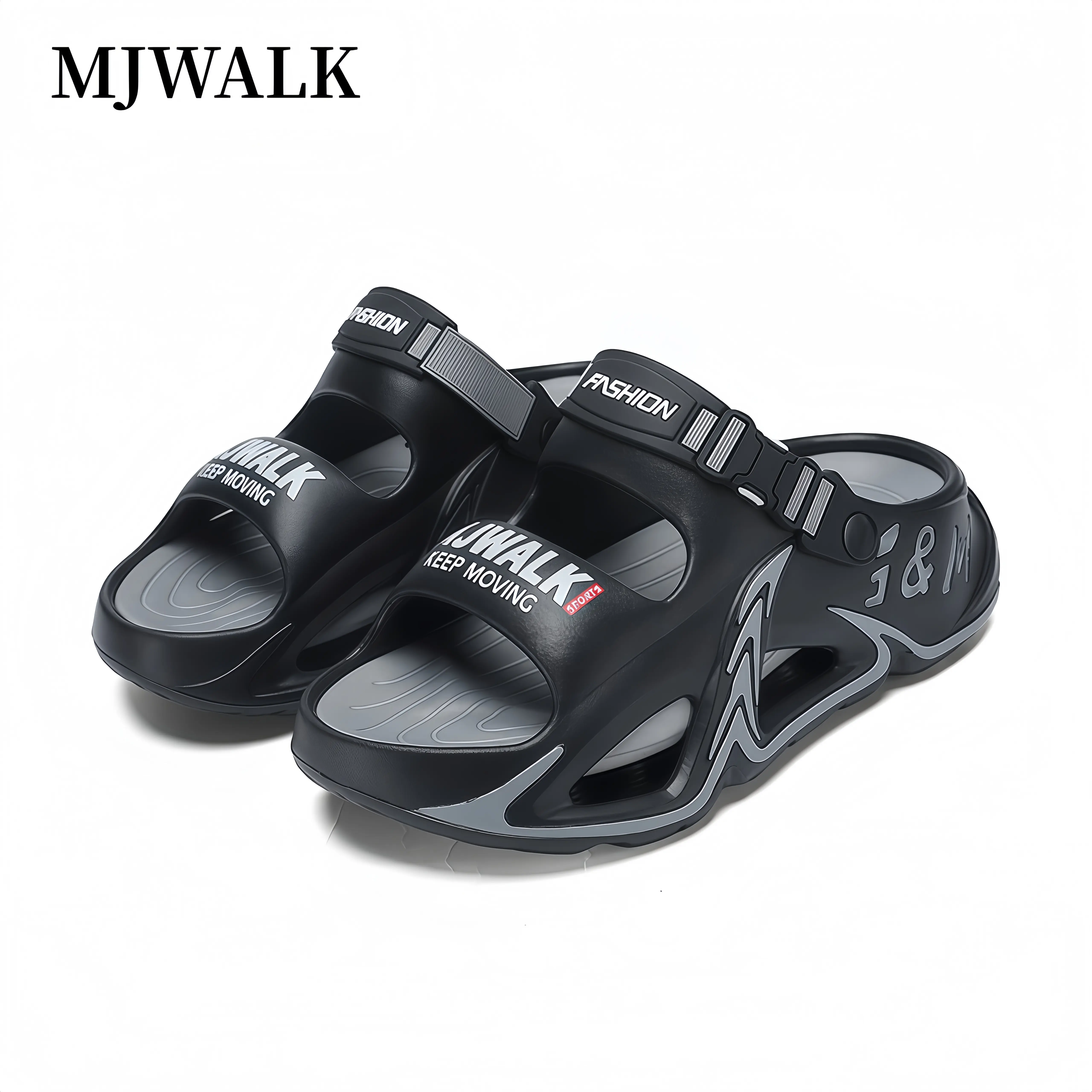 [MJWALK]Summer Unisex Sandals wtih Arch Support FashionComfortable Lightweight Slippers Slip On Indoor andOutdoor outdoorfun Slip Resistant Slides Walking Shoes
