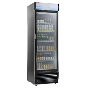 VEVOR Commercial Merchandiser Refrigerator, 14.8 Cu. Ft/ 420L Beverage Refrigerator Cooler Merchandiser, Glass Door Display Refrigerator Upright Fridge with 5 Adjustable Shelves, Customizable Lightbox