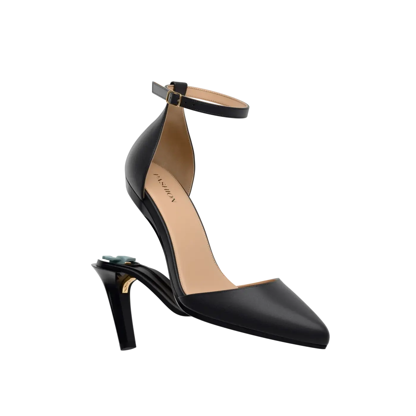 D'Orsay Pump - Coal Leather 4" Stiletto D'Orsay Pump - Coal Leather 4" Stiletto