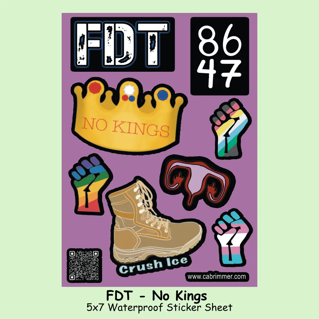 FDT Anti-Fascist Waterproof Sticker Sheet, Die-Cut Adhesive Stickers for DIY Scrapbooking & Stamping, Adhesive Stickers Stickers, Die-Cut Stickers