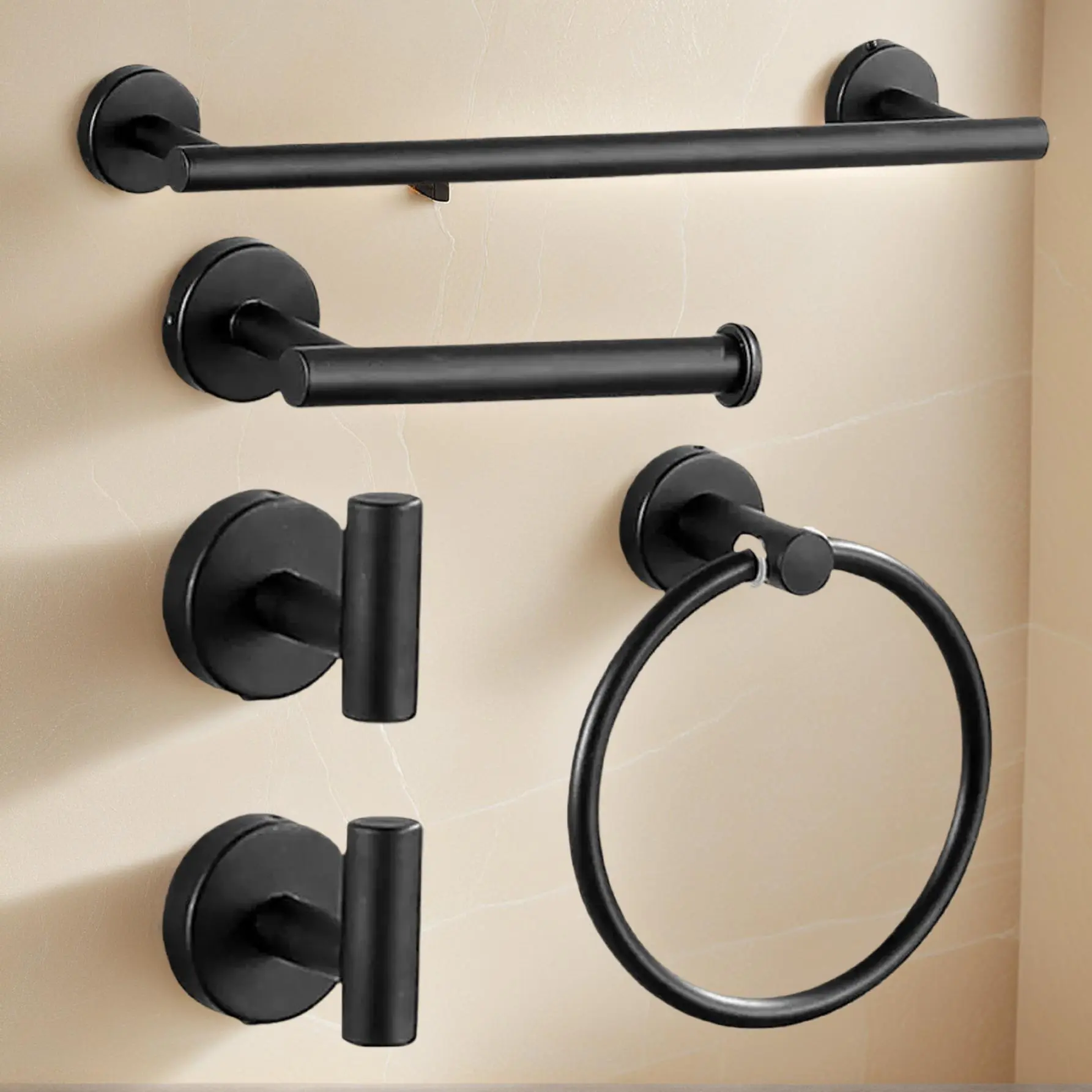 Bathroom Accessories Set, Including Towel Rack, Toilet Paper Holder, Bathroom Decor Set, Bathroom Storage Rack, Bathroom Accessories, Home Organizer, Bathroom Sets, Fixtures