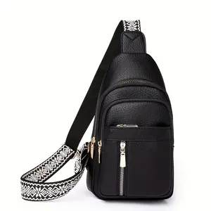 Wren Sling Crossbody Bag - Leather with Adjustable Strap and Zippered Pocket, Versatile Design for Everyday Use