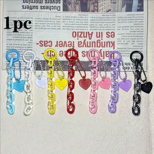 New Colorful Jelly Acrylic Heart Keychain Charm, Perfect for Bags and Keychains, Stylish Accessory for Everyday Use