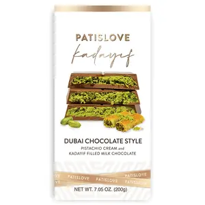 Chocolate Pastilove Kadayez Dubai 200g | Premium Milk Chocolate with Hazelnut Cream Filling
