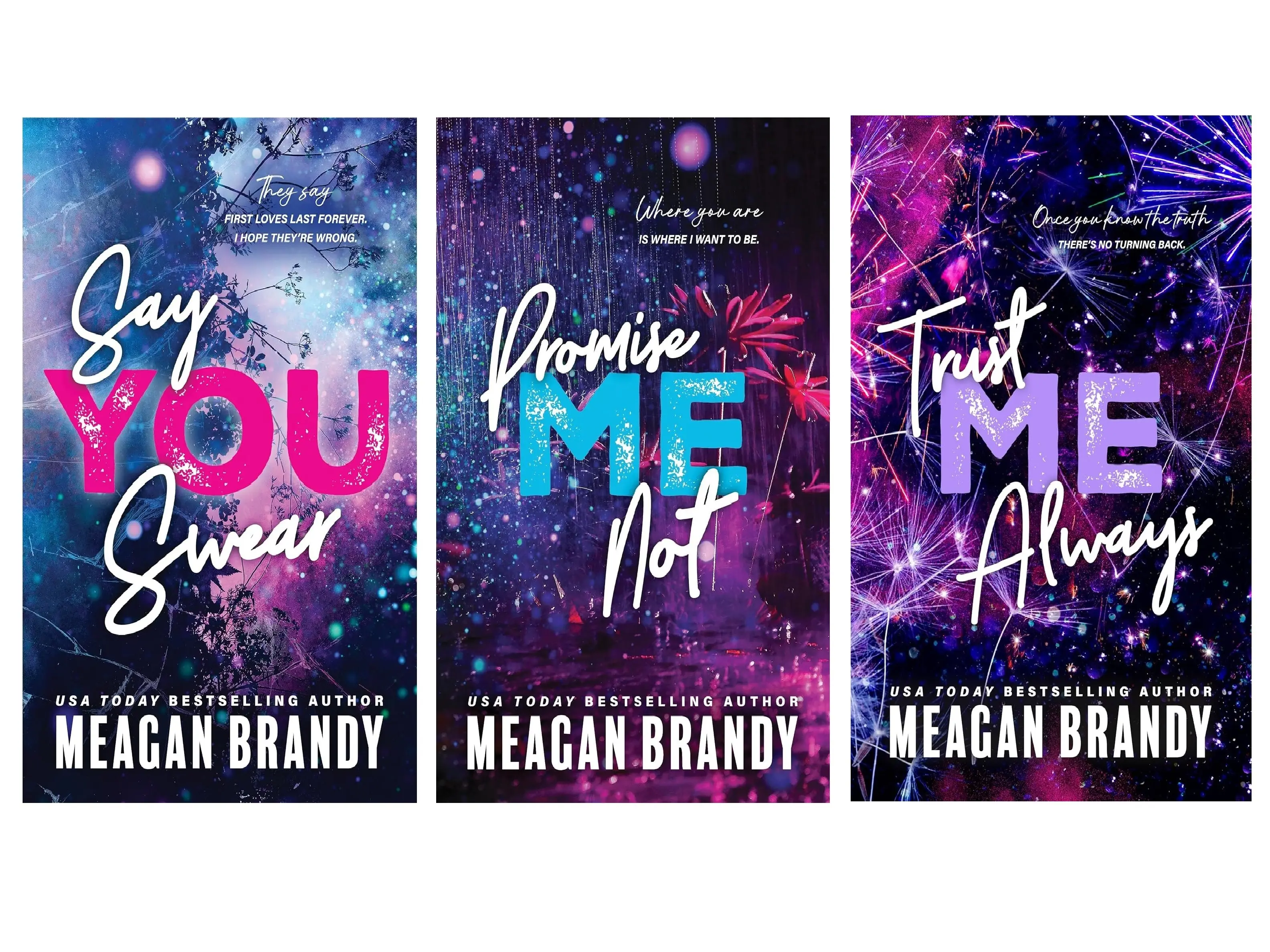 Boys of Avix 3-Book Series by Meagan Brandy - Say You Swear, Promise Me Not, Trust Me Always: College Romance Novels with Love & Heartbreak (Romantic Fiction)