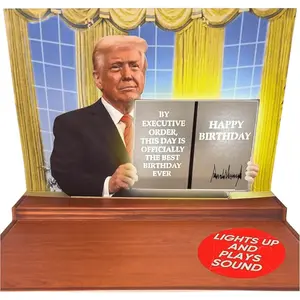 President Trump Executive Order Talking Birthday Card with Authentic Voice