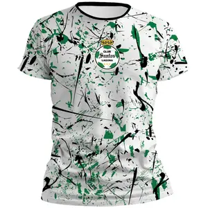 Liga MX Playera Santos Concepto Soccer Jersey, 3D Football T-shirt, Gifts for Mexicano Fútbol Lover Men Women, Sport Apparel