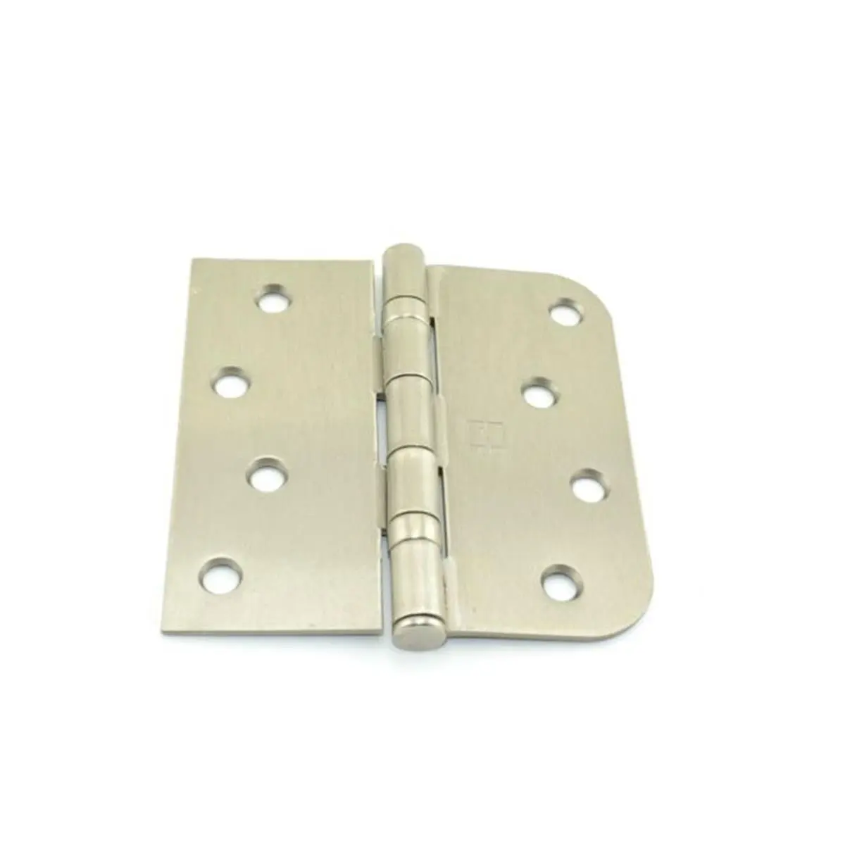 212 MAIN Left-Hand Square Shape Full Mortise Door Hardware Hinge, 4x4 in, 0.625 in Radius Edge, Ball Bearing, Residential Weight, No. 070562, Satin Nickel