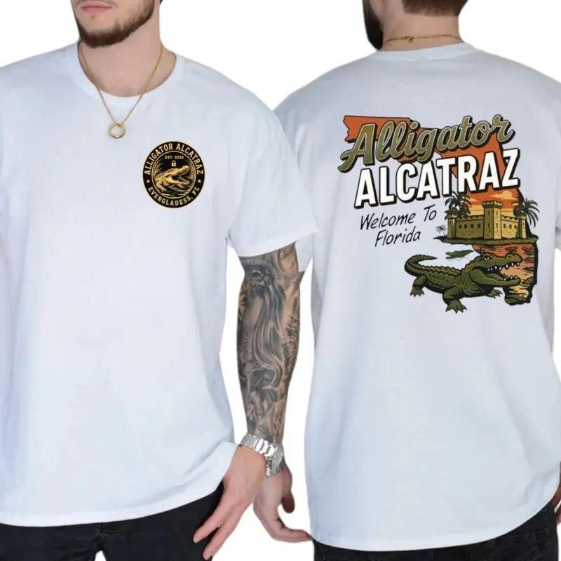 Allligator Allcatra Welcome To Florida Gator Tee, Florida Everglades Parody Graphic T-shirt, Unisex Casual Top for Men and Women, Daily Wear	