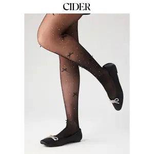 Cider [one-size] BOWKNOT & RHINESTONE TIGHTS