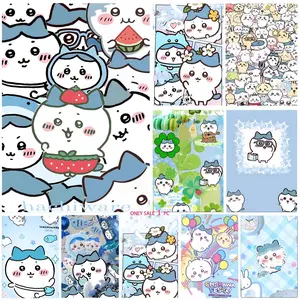Poster Self-Adhesive Waterproof Art Sticker, Aesthetic Minimalist Wall Poster for Coffee Shop, Bar & Home Room Decor Cartoon Characters C-Chiikawa Hachiware
