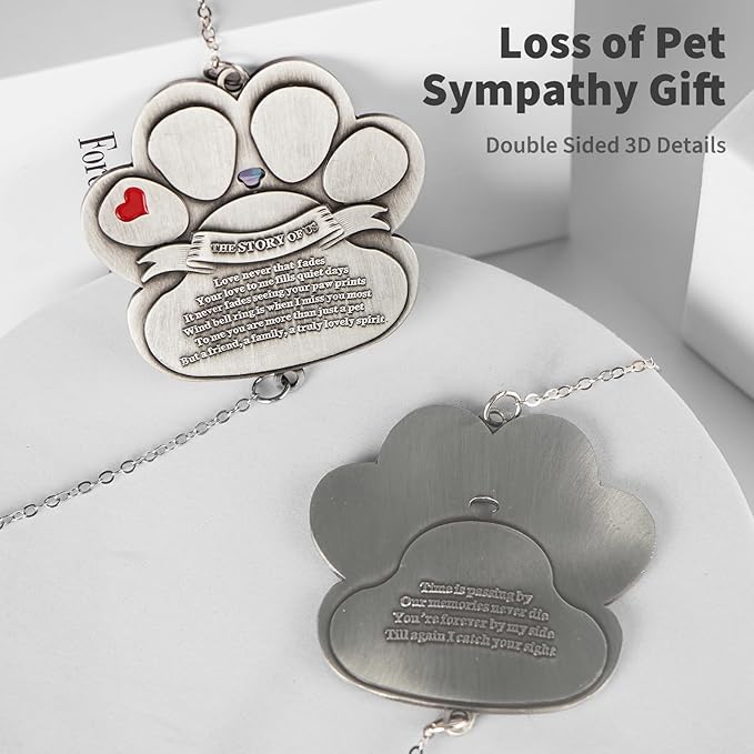 Pet Memorial Gifts for Loss of Dog Cat Crystal Suncatcher Rainbow Maker Ornament for Window Hanging Garden or Patio Sympathy Gifts for Pet Lovers